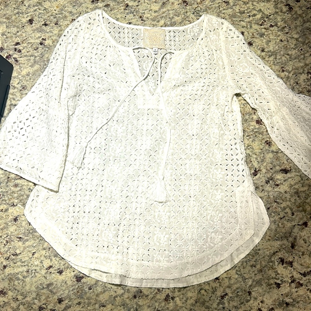 Johnny Was Eyelet top